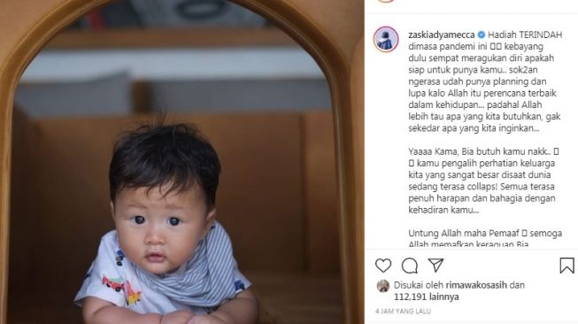 Unggahan Zaskia Adya Mecca [Instagram/@zaskiadyamecca]