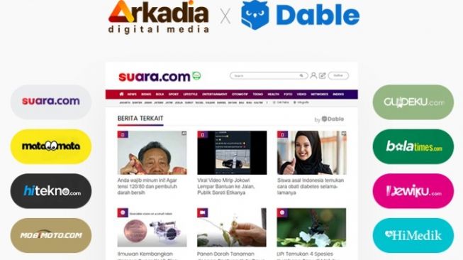 Dable dan Arkadia Digital Media Rekomendasikan Konten yang Dipersonalisasi