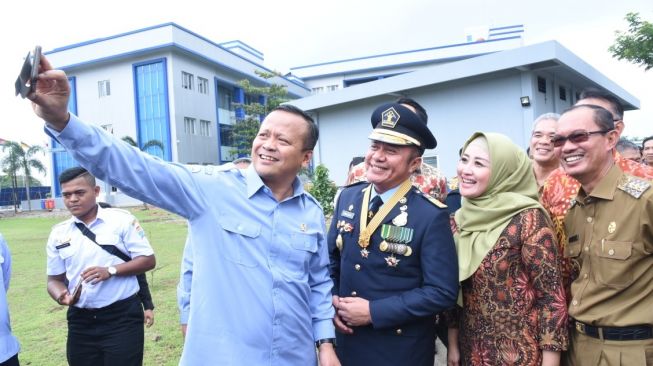 Menteri Kelautan dan Perikanan Edhy Prabowo saat di Palembang [humas Pemprov Sumsel]