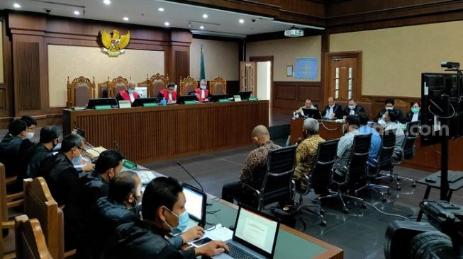 Penampakan para saksi yang dihadirkan JPU dalam skandal red notice Djoko Tjandra. (Suara.com/Arga)