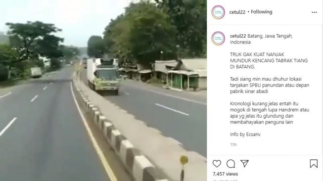 Viral Truk Meluncur usai Tak Kuat Menanjak di Alas Roban, Publik Puji Sopir