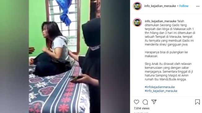 Setahun Hilang Misterius, Gadis Ini Ditemukan di Merauke, Kondisinya Miris