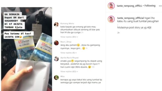 Viral Warganet Terus-terusan Diberi Uang Sugar Daddy, Publik Curiga Ini