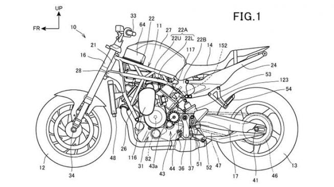 Honda Ajukan Paten Baru Naked Bike 250cc, Kembaran CB300R?