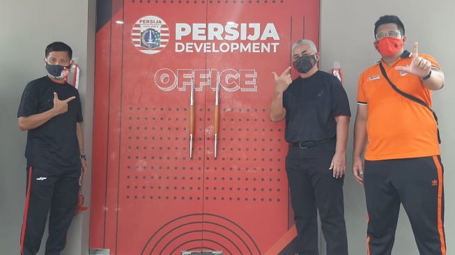 Perayaan Hut Persija yang ke-92 sekaligus peresmian Kantor Persija Development di kawasan Sawangan, Depok (Suara.com / Adie Prasetyo Nugraha).