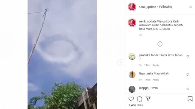 Awan Berbentuk Unik Muncul saat Semeru Erupsi, Publik Perdebatkan Ini