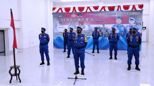 Kapolda Malut Mengikuti Upacara HUT ke-70 Polairud Secara Virtual