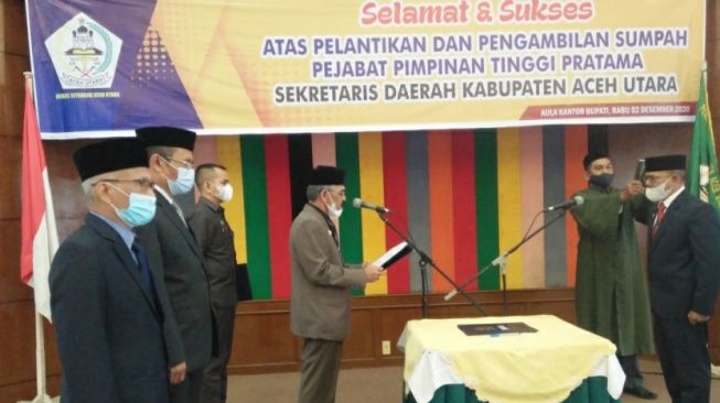 Bupati Aceh Utara Lantik Murtala Jadi Sekda Definitif