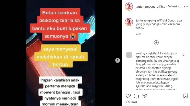 Viral Curhat Lahiran di Rumah Mertua, Satu Bulan Cuma Makan Sayur Bening