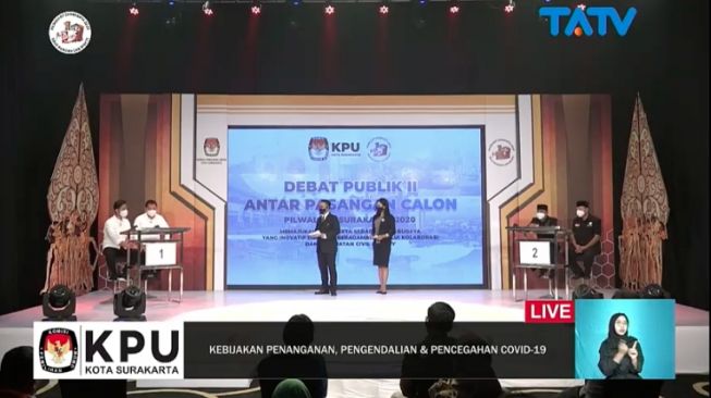 Debat Pilkada Solo Putaran II Gibran dan Bagyo Wahyono Saling Serang