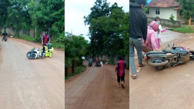 Viral Jalan di Bekasi Licin Penuh Lumpur, Pemotor Ramai Tersungkur