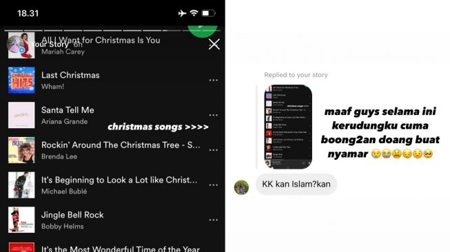 Twit Viral Dengerin Lagu Natal Dituding Murtad, Tuai Pro Kontra Warganet