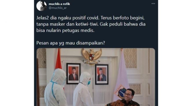 Hangat! Muchlis A Rofik Sindir Foto Anies Baswedan