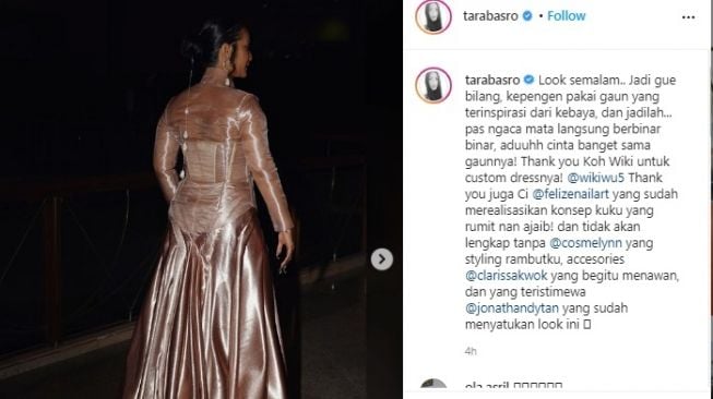 Penampilan seksi Tara Basro di ajang FFI 2020 [Instagram/@tarabasro]