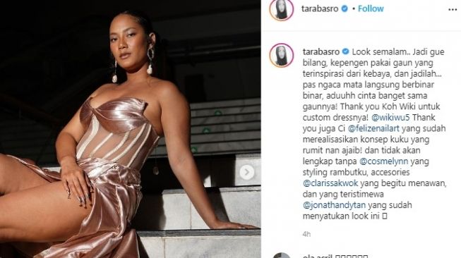 Penampilan seksi Tara Basro di ajang FFI 2020 [Instagram/@tarabasro]