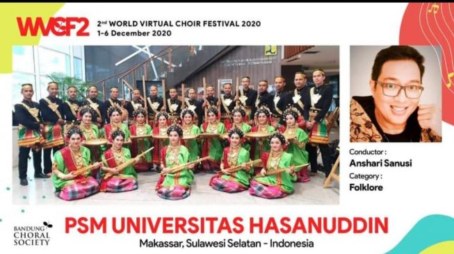 PSM Unhas Raih Emas di World Virtual Choir Festival 2020