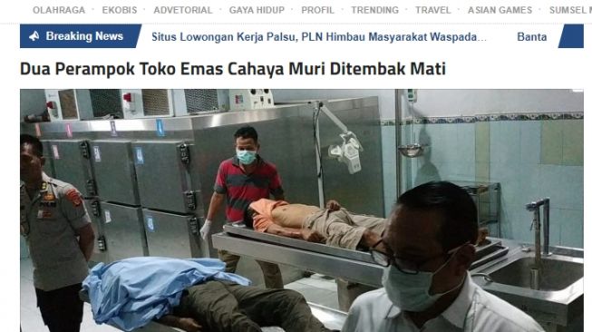 Cek fakta beredar foto 6 jenazah FPI berlumuran darah. (turnbackhoax.id)