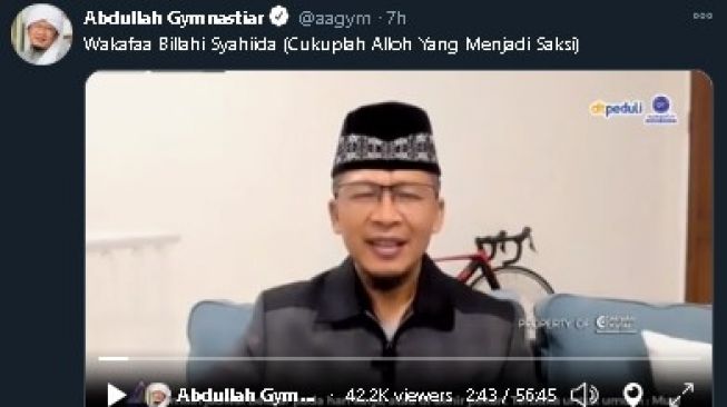 Aa Gym Sampaikan 3 Pesan Mendalam Terkait Tewasnya 6 Anggota Fpi Matamata Com