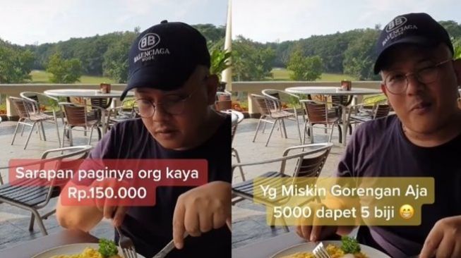 Pamer Sarapan Orang Kaya Seharga Rp150 Ribu, Pria Ini Balik Diejek Warganet