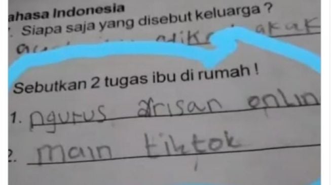 Sebutkan 2 Tugas Ibu di Rumah, Jawaban Tak Terduga Bocah Ini Jadi Sorotan