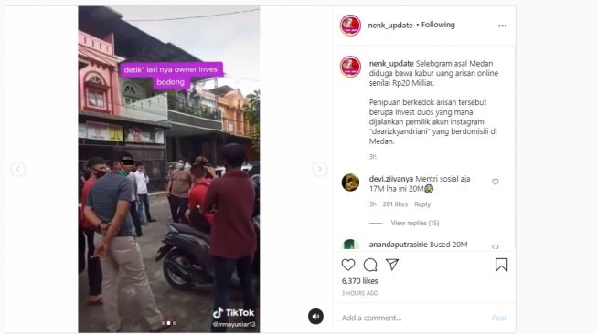 Diduga Gelapkan Dana Arisan Hingga Rp 20 M, Selebgram Medan Digeruduk Warga