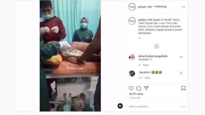 Viral Bapak Korban Kecelakaan Teriakkan Nama Cabup Lutim, Nakes Tahan Tawa