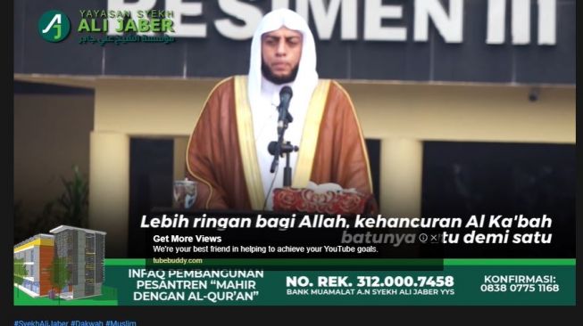 Syekh Ali Jaber soal terbunuhnya seorang muslim. (YouTube/Syekh Ali Jaber)