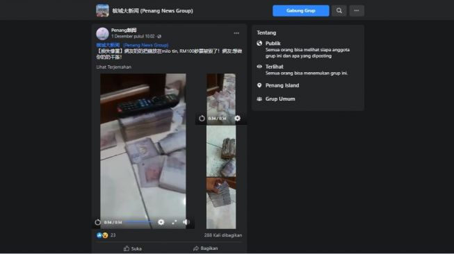 Uang tabungannya dimakan serakan. [Facebook/Penang News]