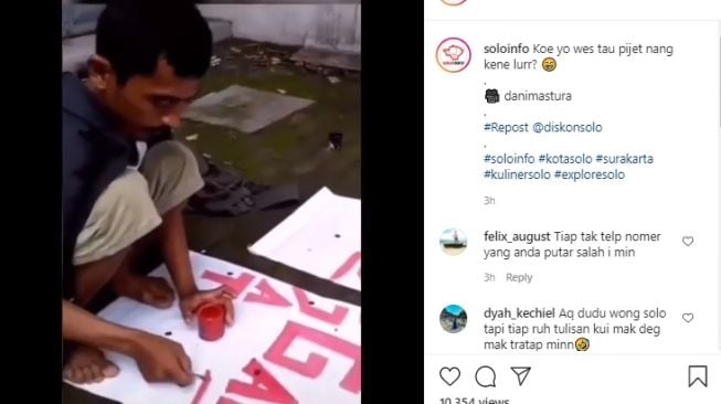 Unik, Poster Pijat yang Ditulis Tangan Ini Punya Bentuk Huruf Sama Persis