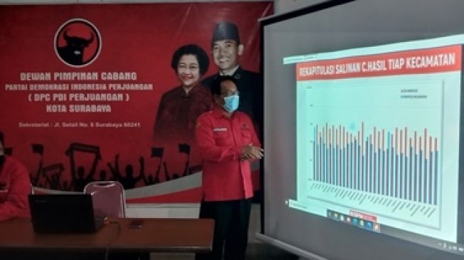 Real Count Internal PDI Perjuangan Surabaya, Er-Ji Menang di 28 Kecamatan