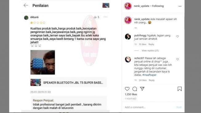 Cuma Kasih Bintang Satu ke Online Shop, Alasan Pembeli Ini Bikin Jengkel