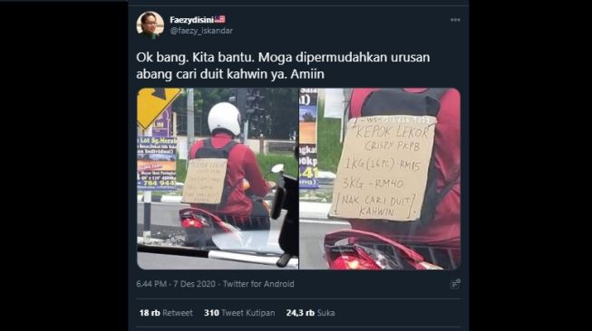 Viral Cara Unik Penjual Kerupuk Promosi Dagangan Buat Modal Nikah