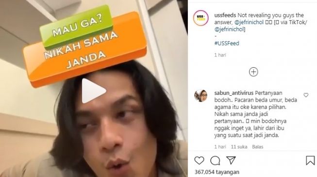 Unggahan soal Jefri Nichol [Instagram/@lussfeeds]