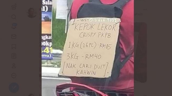 Penjual kerupuk ini jualan kerupuk mengaku untuk modal menikah. 