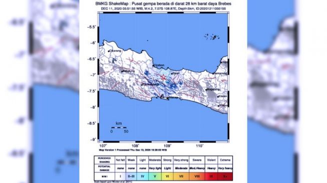 Gempa Bumi di Laut Brebes Diirasakan Warga Kota Cirebon