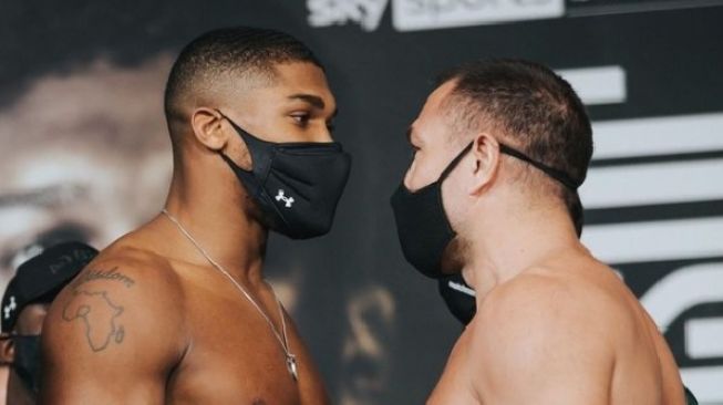 Duel Anthony Joshua vs Kubrat Pulev. [Dok. Instagram @anthonyjoshua]