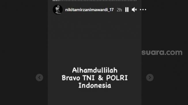 Minggu (13/12/2020) pagi Nikita Mirzani bersyukur ucapkan Alhamdulillah.