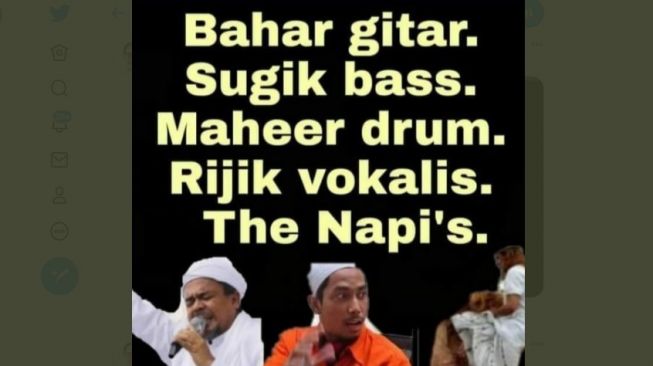 Meme Habib dan Ustaz Bikin The Napi's Band di Penjara, Habib Rizieq Vokalis
