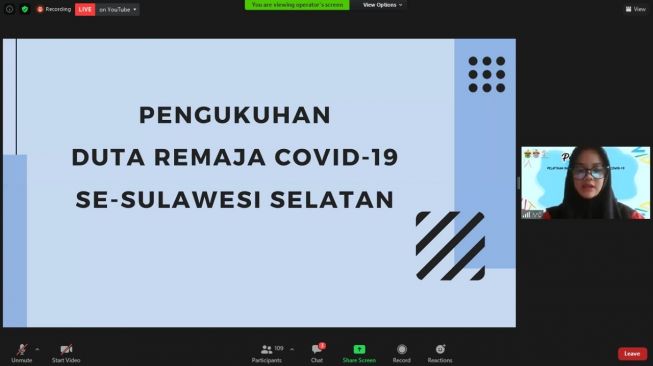 Duta Remaja Sulawesi Selatan Akan Sosialisasi Bahaya Covid-19