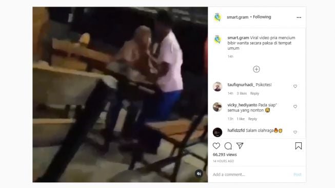 Bikin Geram! Viral Video Pria Coba Cium Paksa Wanita di Tempat Umum