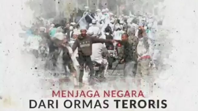 Akun twitter TMC Polda Metro unggah video tanpa FPI dan menjaga negara dari ormas teroris. (Ist/tangkap layar)