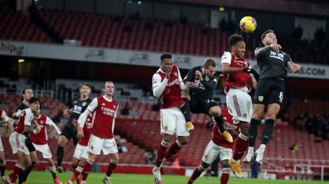 Arsenal kalah di kandang atas tamunya Burnley. (NICK POTTS / POOL / AFP)