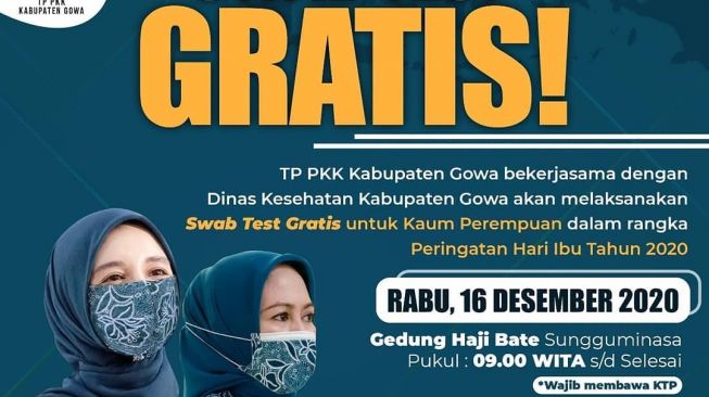 Cegah Covid-19, PKK Gowa Akan Gelar Tes Swab Gratis untuk Perempuan