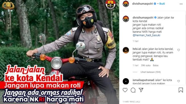 Bagikan Pantun Ormas Radikal, Instagram Divisi Humas Polri Diserang Publik