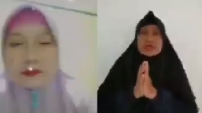 Ratu Wiraksini, Emak-emak berjilbab menghina polisi dengan sebutan dajjal. 