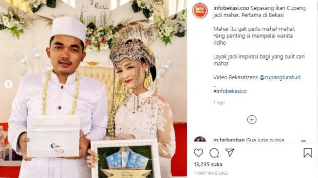 Greget! Pasangan Asal Bekasi Nikah Maharnya Ikan Cupang