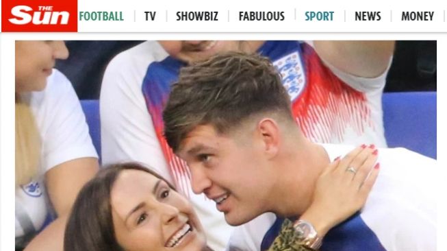 John Stones bersama mantan kekasihnya, Millie Savage.