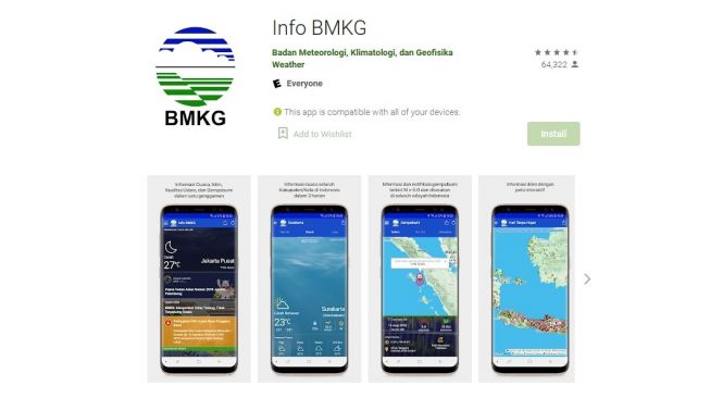 Aplikasi Info BMKG Peroleh Penghargaan dari Organisasi Meteorologi Dunia