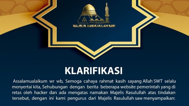 Dituduh Bobol Website Pemerintah, Majelis Rasulullah Beri Klarifikasi