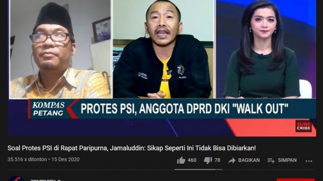 Debat panas Ray rangkuti vs Jamaluddin. (YouTube/KOMPASTV)